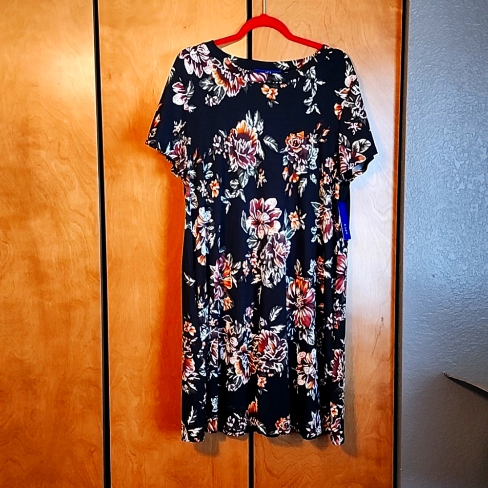 NWT Apt. 9 Cap Sleeve Swing Dress XL